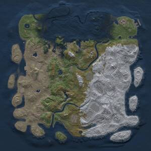 Thumbnail Rust Map: Procedural Map, Size: 4500, Seed: 469881939, 17 Monuments