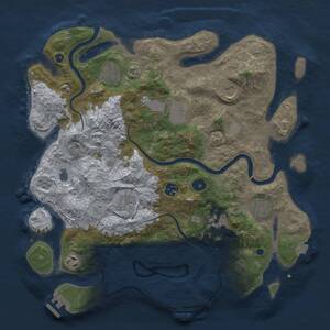 Thumbnail Rust Map: Procedural Map, Size: 3800, Seed: 93525901, 15 Monuments
