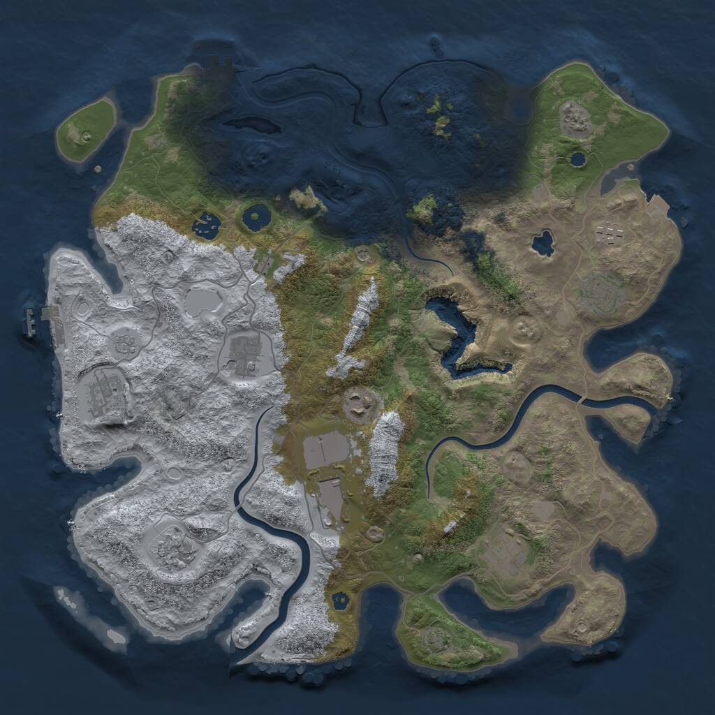 Rust Map: Procedural Map, Size: 4000, Seed: 112182025, 15 Monuments