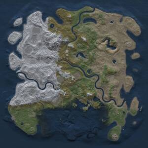 Thumbnail Rust Map: Procedural Map, Size: 5000, Seed: 511086215, 17 Monuments