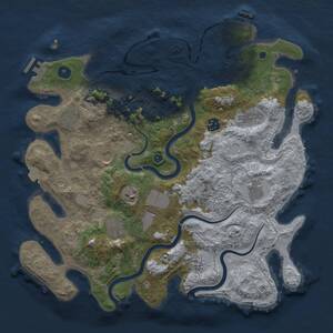 Thumbnail Rust Map: Procedural Map, Size: 3879, Seed: 1644486421, 16 Monuments