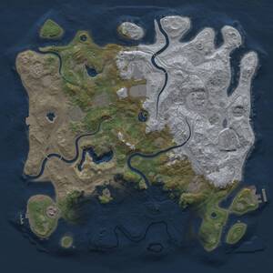 Thumbnail Rust Map: Procedural Map, Size: 4250, Seed: 1285894397, 16 Monuments