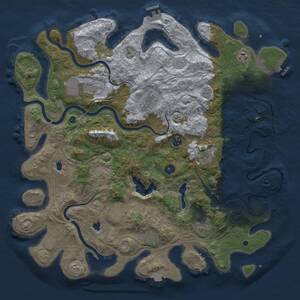 Thumbnail Rust Map: Procedural Map, Size: 4500, Seed: 1158175017, 15 Monuments