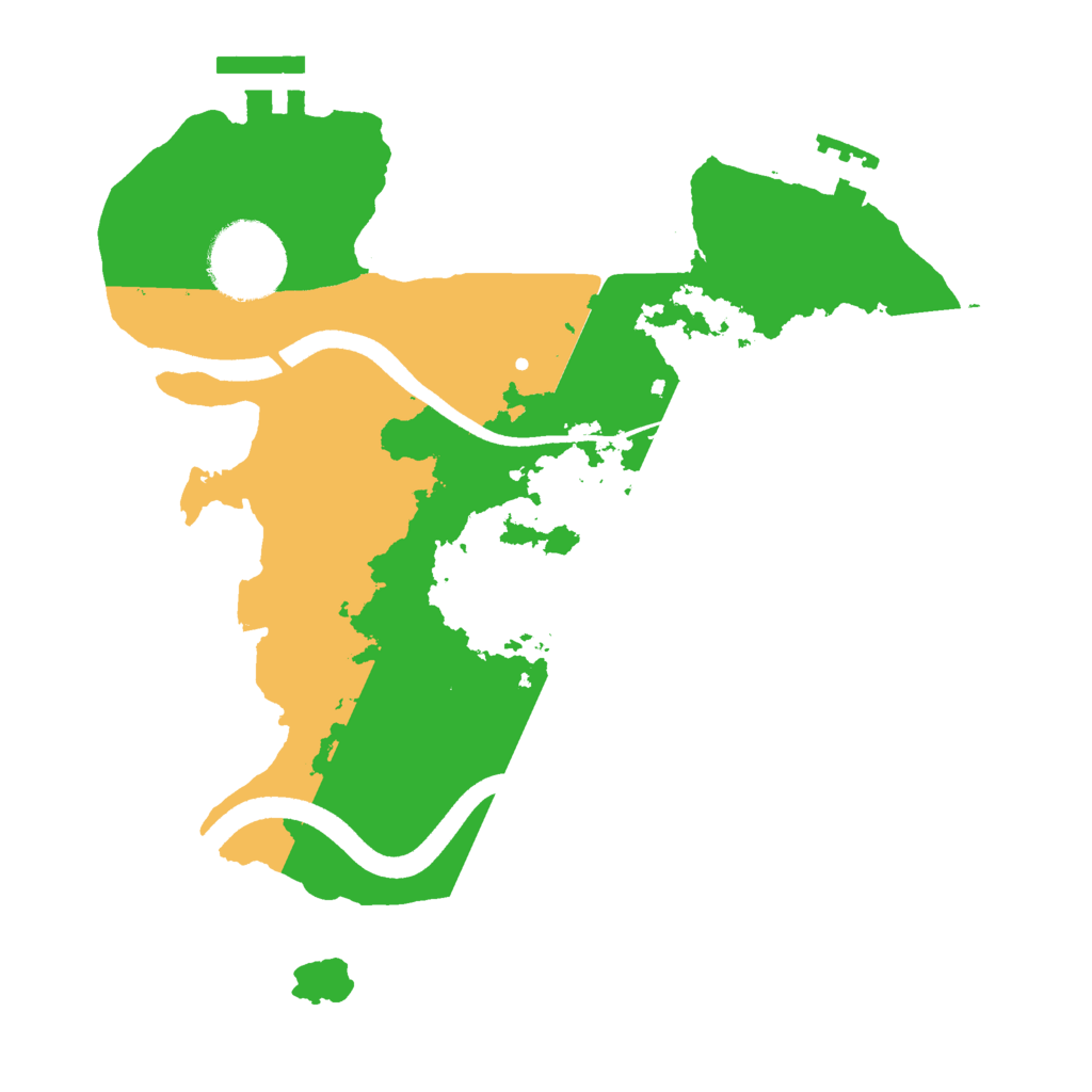 Biome Rust Map: Procedural Map, Size: 2500, Seed: 421295970