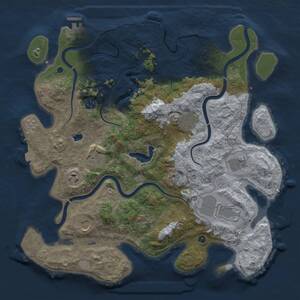 Thumbnail Rust Map: Procedural Map, Size: 4000, Seed: 1957579164, 15 Monuments