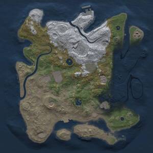 Thumbnail Rust Map: Procedural Map, Size: 3500, Seed: 841245987, 14 Monuments