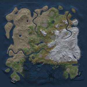 Thumbnail Rust Map: Procedural Map, Size: 4500, Seed: 1773344163, 17 Monuments