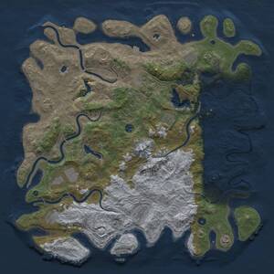 Thumbnail Rust Map: Procedural Map, Size: 5000, Seed: 213267, 17 Monuments