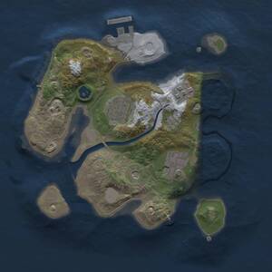 Thumbnail Rust Map: Procedural Map, Size: 2200, Seed: 1154157429, 6 Monuments