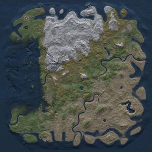 Thumbnail Rust Map: Procedural Map, Size: 6000, Seed: 2000244293, 17 Monuments