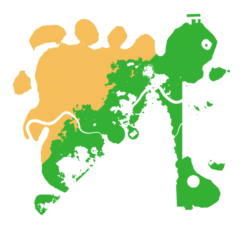 Biome Rust Map: Procedural Map, Size: 3600, Seed: 13691809