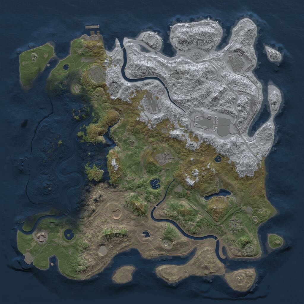 Rust Map: Procedural Map, Size: 4400, Seed: 202512191, 16 Monuments
