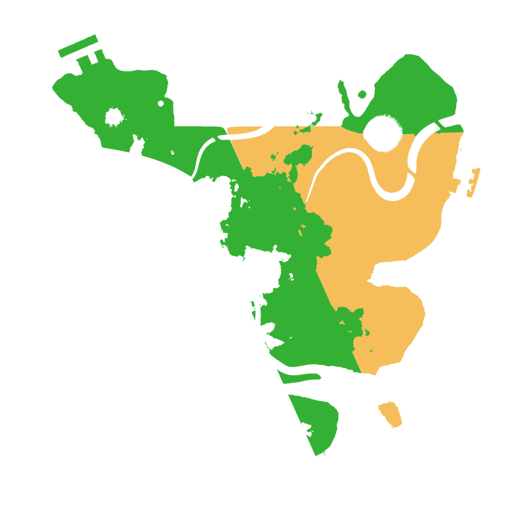Biome Rust Map: Procedural Map, Size: 2500, Seed: 1964738563