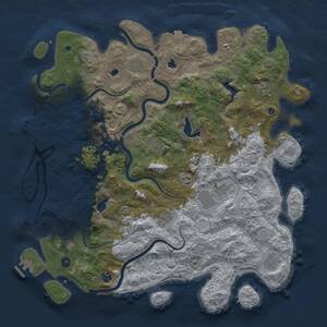 Thumbnail Rust Map: Procedural Map, Size: 4800, Seed: 1021145445, 16 Monuments