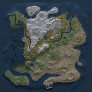 Thumbnail Rust Map: Procedural Map, Size: 3500, Seed: 761045266, 16 Monuments