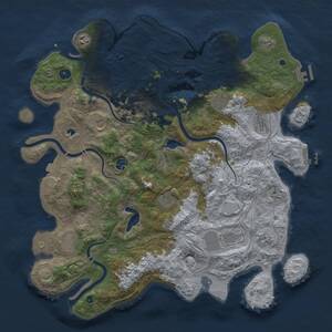 Thumbnail Rust Map: Procedural Map, Size: 4500, Seed: 61347086, 16 Monuments