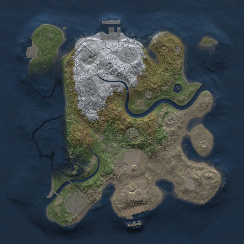 Rust Map: Procedural Map, Size: 2700, Seed: 1766145709, 8 Monuments