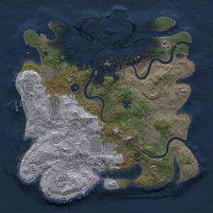 Thumbnail Rust Map: Procedural Map, Size: 3700, Seed: 234956127, 15 Monuments