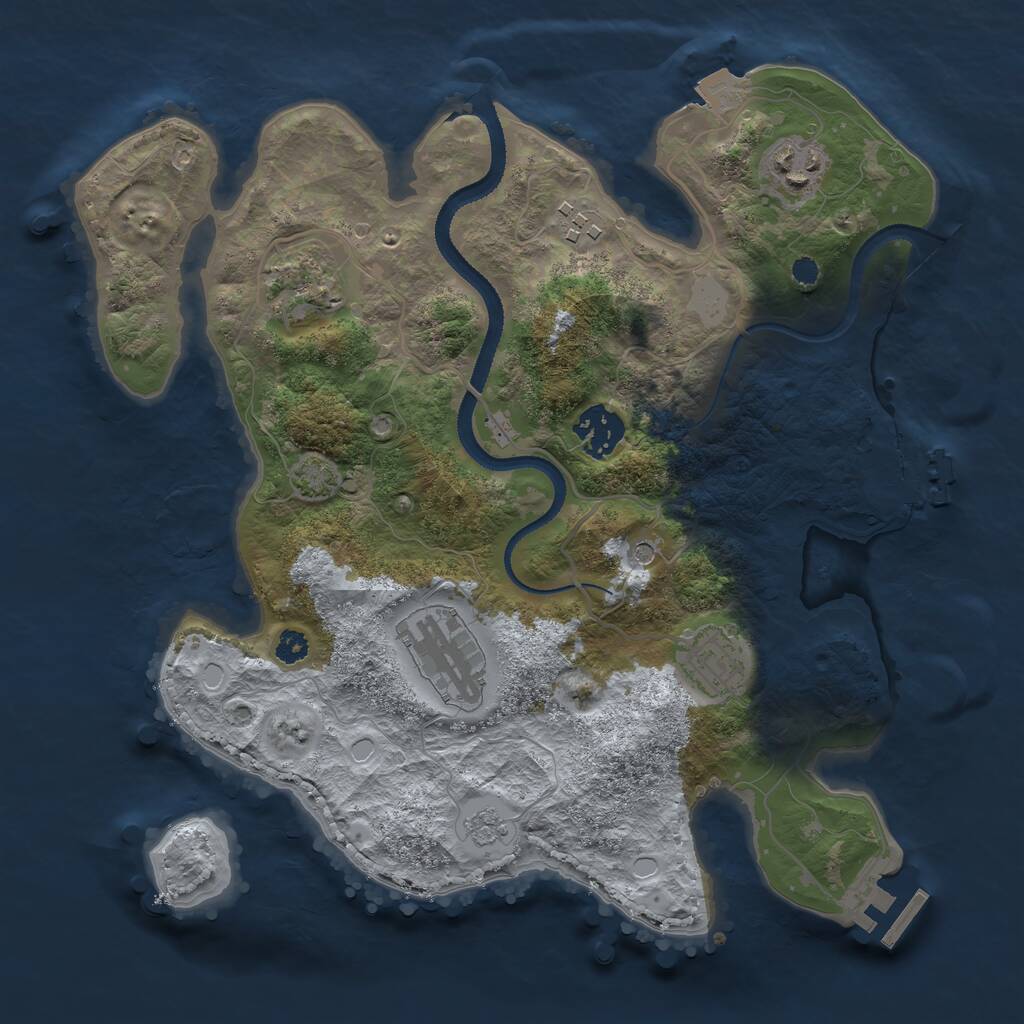 Rust Map: Procedural Map, Size: 3113, Seed: 6738, 12 Monuments