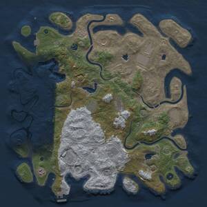 Thumbnail Rust Map: Procedural Map, Size: 4500, Seed: 592513029, 17 Monuments