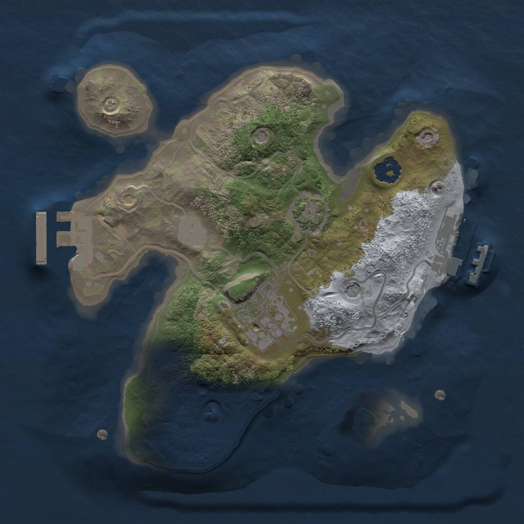 Rust Map: Procedural Map, Size: 2000, Seed: 781234, 6 Monuments