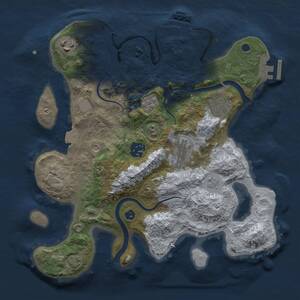 Thumbnail Rust Map: Procedural Map, Size: 3000, Seed: 1531579941, 11 Monuments