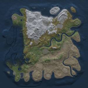 Thumbnail Rust Map: Procedural Map, Size: 3750, Seed: 500000, 15 Monuments