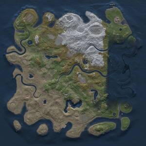 Thumbnail Rust Map: Procedural Map, Size: 4500, Seed: 784225028, 17 Monuments