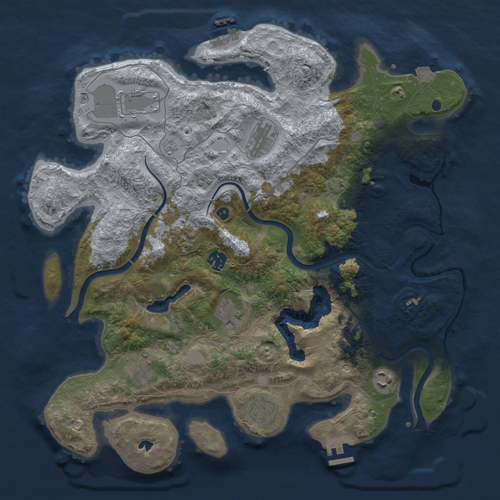 Rust Map: Procedural Map, Size: 4000, Seed: 2016113422, 15 Monuments