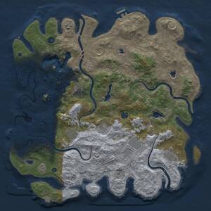 Thumbnail Rust Map: Procedural Map, Size: 4500, Seed: 92914874, 16 Monuments