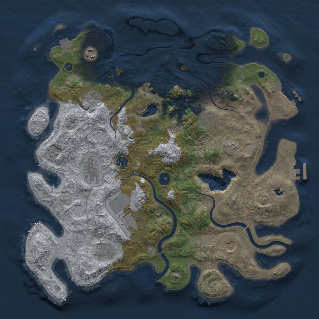 Rust Map: Procedural Map, Size: 4000, Seed: 1766188902, 15 Monuments