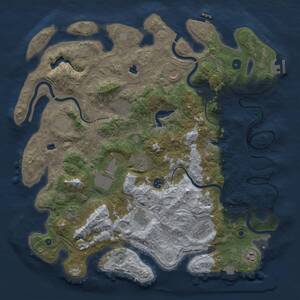 Thumbnail Rust Map: Procedural Map, Size: 4500, Seed: 1877970547, 17 Monuments