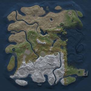 Thumbnail Rust Map: Procedural Map, Size: 4200, Seed: 93457567, 15 Monuments