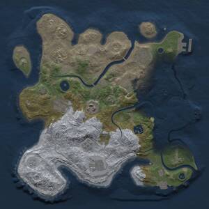 Thumbnail Rust Map: Procedural Map, Size: 3225, Seed: 2147483647, 14 Monuments