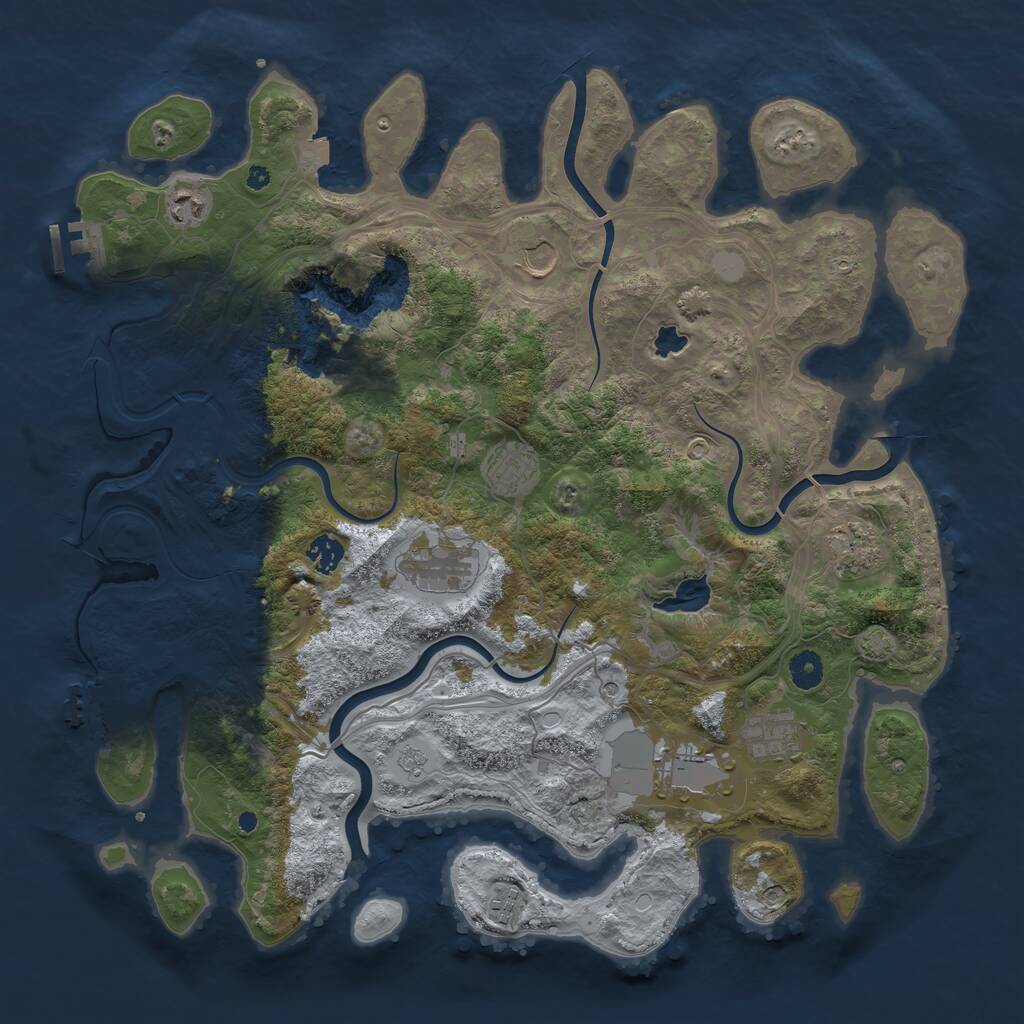 Rust Map: Procedural Map, Size: 4250, Seed: 507894927, 15 Monuments