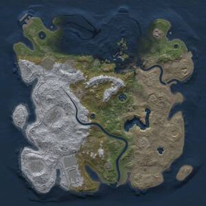 Thumbnail Rust Map: Procedural Map, Size: 4000, Seed: 1619650783, 16 Monuments