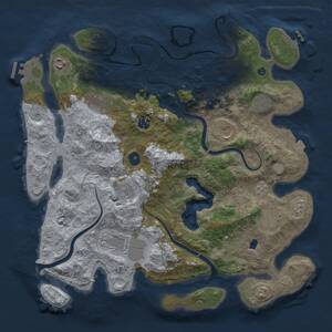 Thumbnail Rust Map: Procedural Map, Size: 4000, Seed: 487512178, 15 Monuments