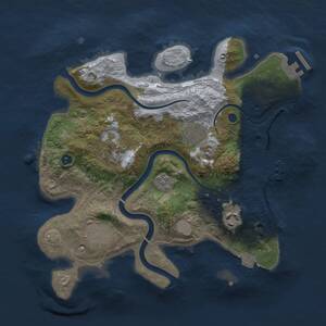 Thumbnail Rust Map: Procedural Map, Size: 3000, Seed: 1119725042, 9 Monuments