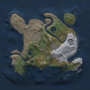 Thumbnail Rust Map: Procedural Map, Size: 2700, Seed: 1766232105, 9 Monuments
