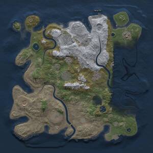 Thumbnail Rust Map: Procedural Map, Size: 3650, Seed: 78423945, 14 Monuments