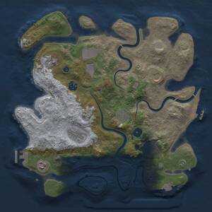 Thumbnail Rust Map: Procedural Map, Size: 3500, Seed: 1051170864, 15 Monuments