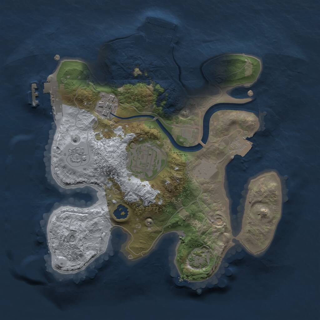 Rust Map: Procedural Map, Size: 2200, Seed: 1205600086, 7 Monuments