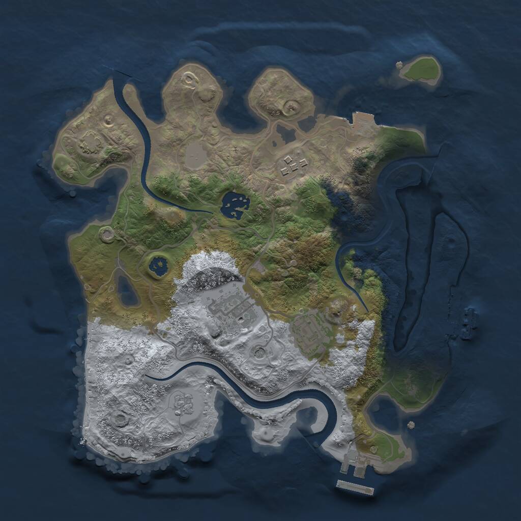 Rust Map: Procedural Map, Size: 2800, Seed: 1450542029, 10 Monuments