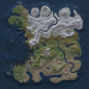 Thumbnail Rust Map: Procedural Map, Size: 4000, Seed: 829474663, 15 Monuments