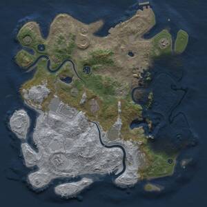Thumbnail Rust Map: Procedural Map, Size: 4000, Seed: 1544391892, 16 Monuments