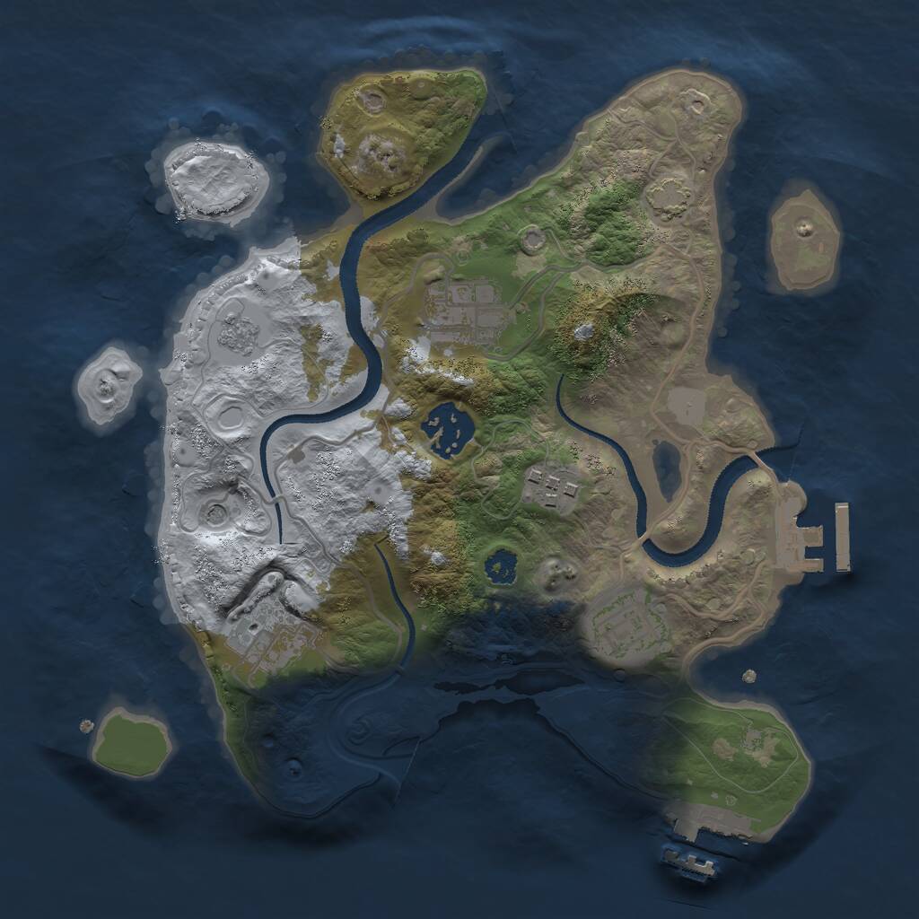 Rust Map: Procedural Map, Size: 2700, Seed: 1766318486, 11 Monuments