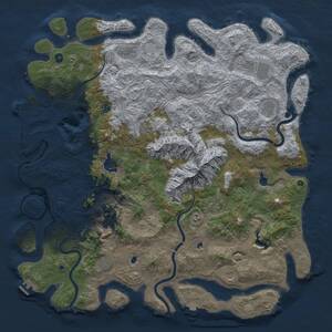 Thumbnail Rust Map: Procedural Map, Size: 5500, Seed: 1122145706, 17 Monuments