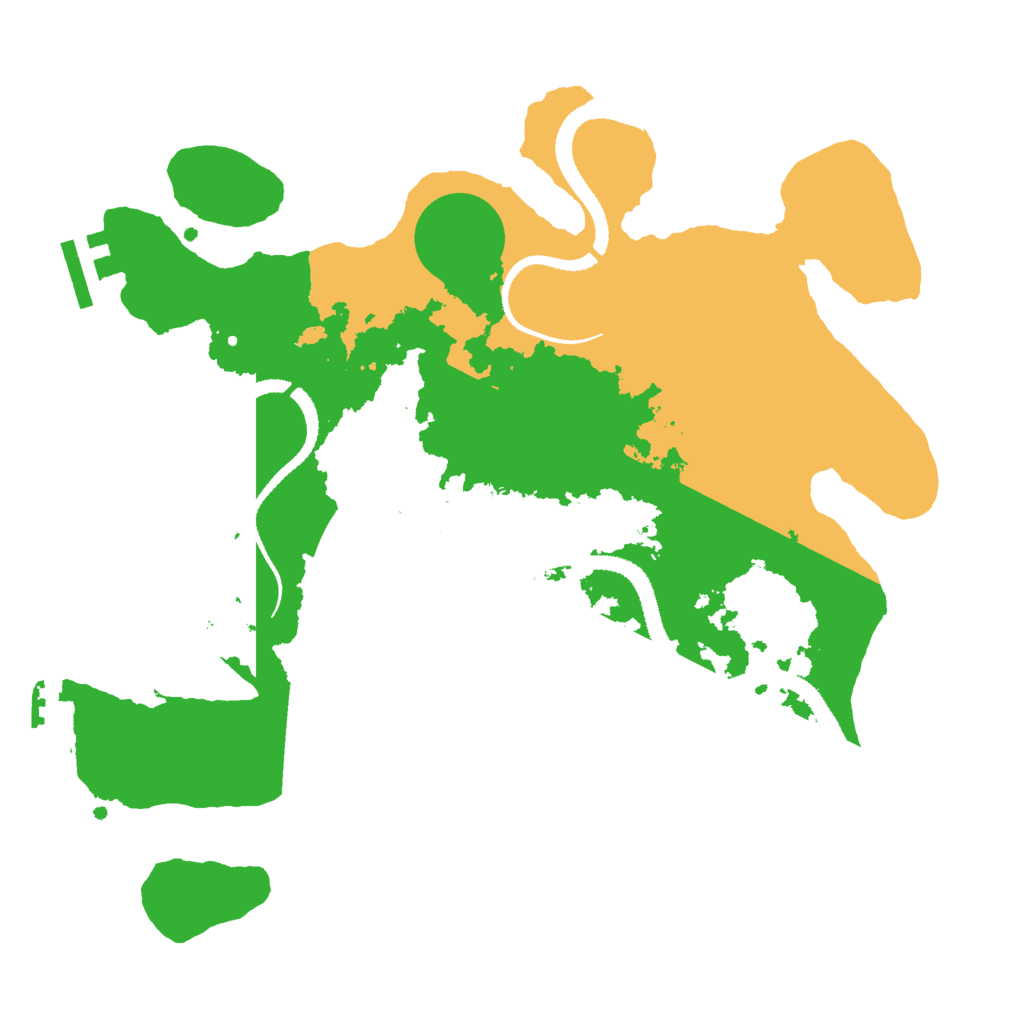 Biome Rust Map: Procedural Map, Size: 3000, Seed: 1064443195