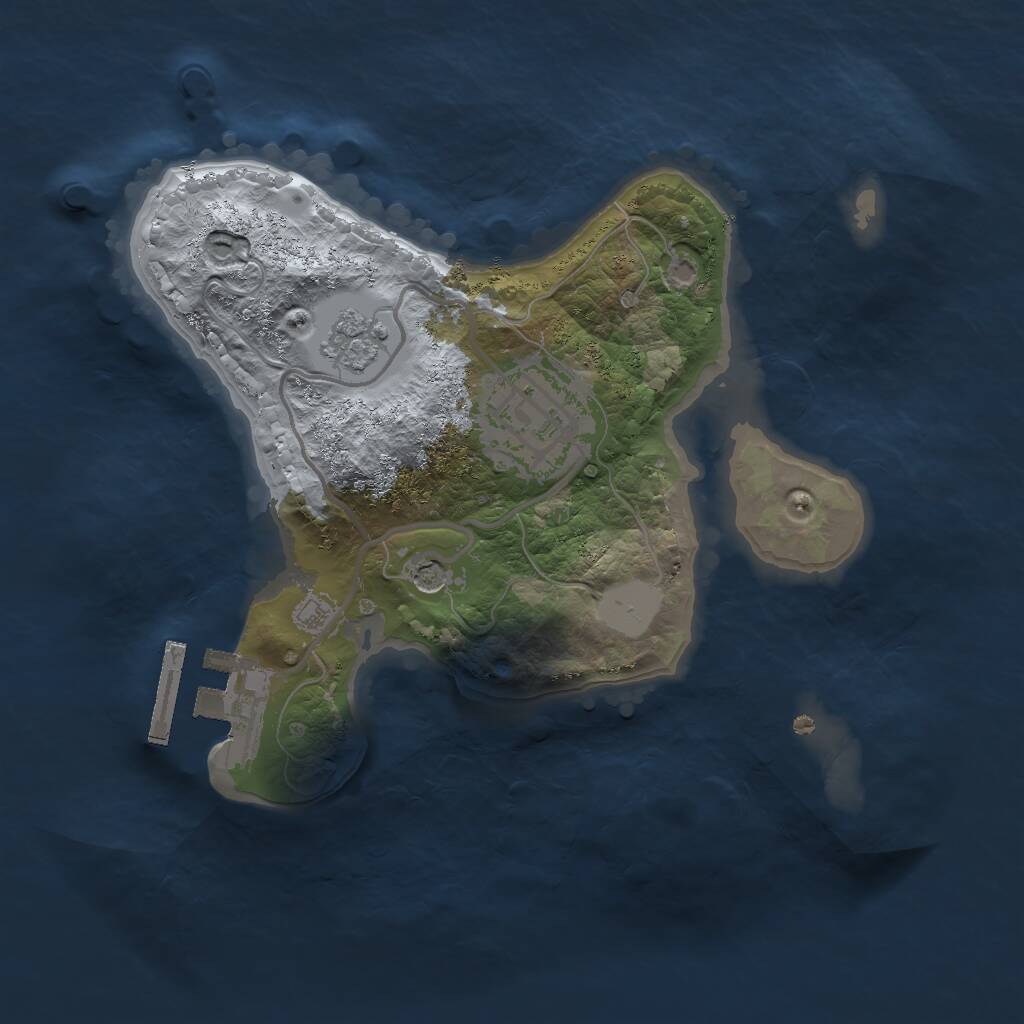 Rust Map: Procedural Map, Size: 2000, Seed: 614510967, 5 Monuments