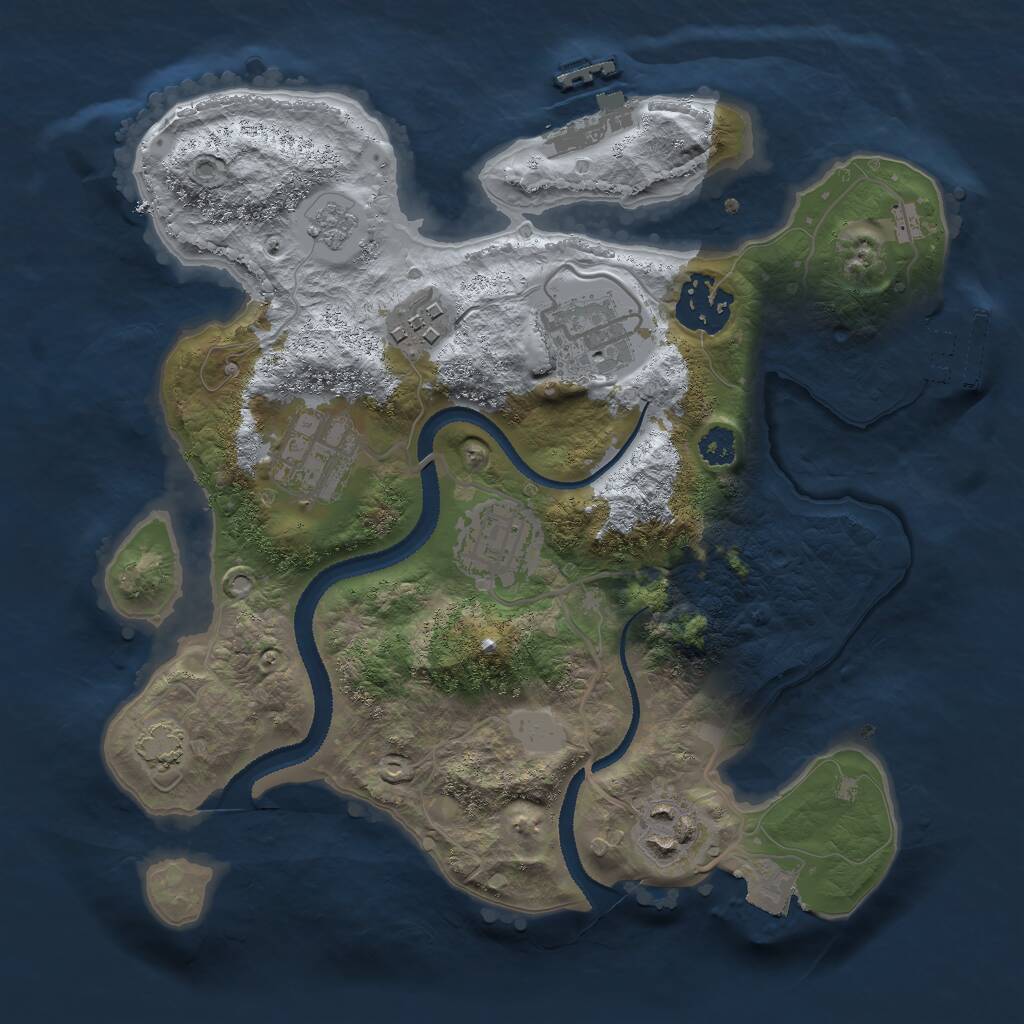 Rust Map: Procedural Map, Size: 2700, Seed: 1766404924, 11 Monuments
